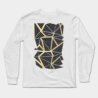 Ab Lines 2 Gold and Black Long Sleeve T-Shirt